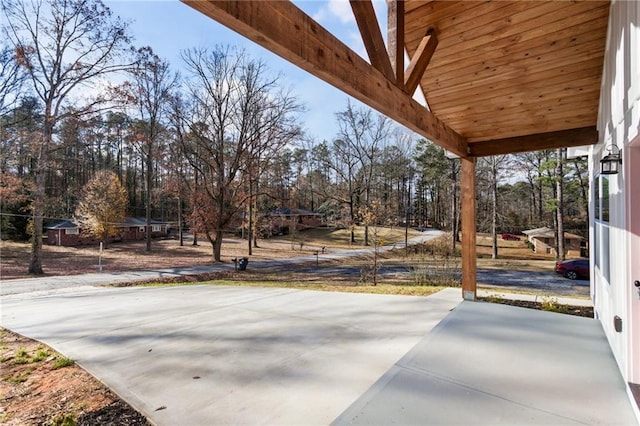 view of patio with a trampoline