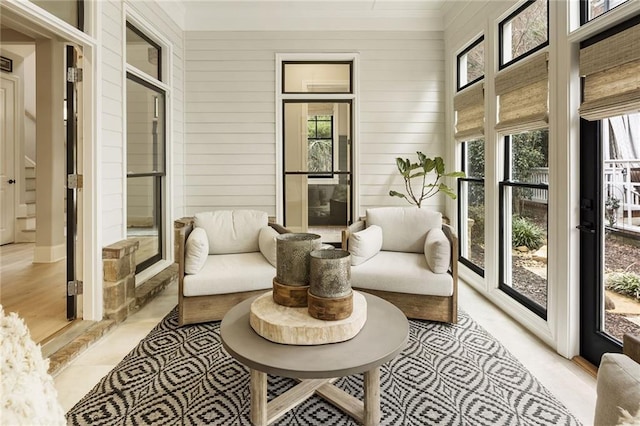 sunroom / solarium with a wealth of natural light