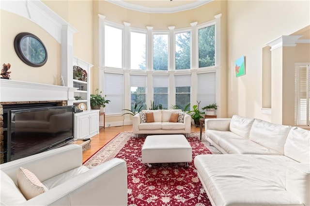 sunroom featuring ornate columns