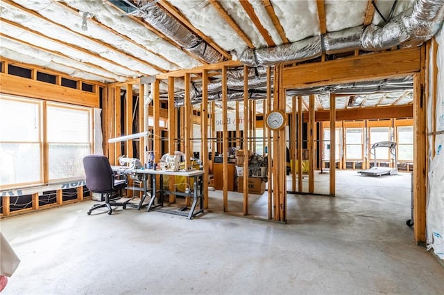 miscellaneous room with concrete floors