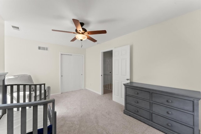 385 Jayne Ellen Way, Alpharetta, GA 30009 - bedroom with carpet floors, a closet, baseboards, and ceiling fan