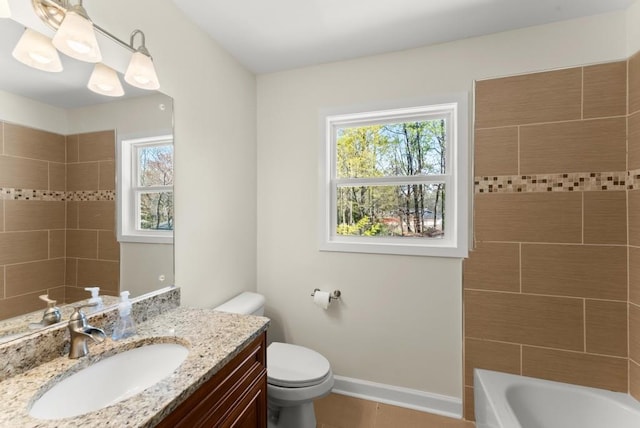 385 Jayne Ellen Way, Alpharetta, GA 30009 - full bath with vanity, toilet, baseboards, and tile patterned flooring