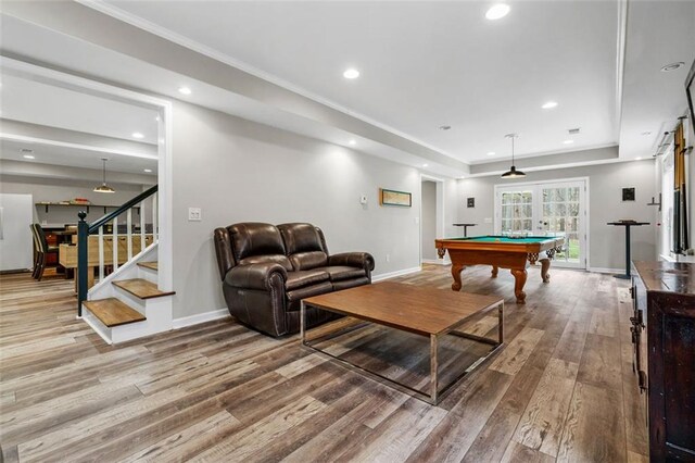 bedroom featuring dark hardwood / wood-style floors