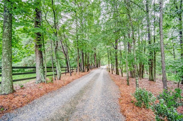 view of road