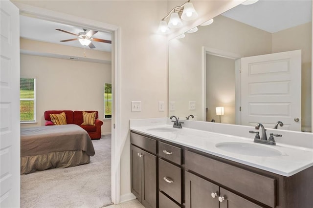 110 Collingwood Lndg, Covington, GA 30016 - full bath with ensuite bathroom, double vanity, and ceiling fan