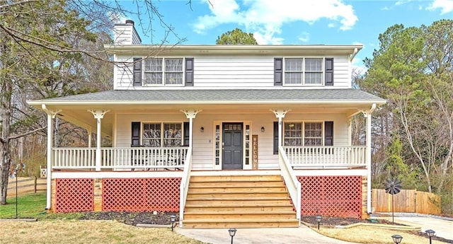 view of front of house featuring a porch