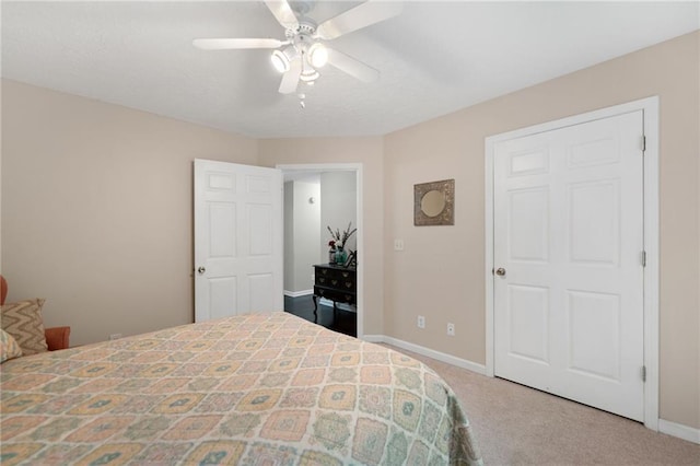 3012 Cypress Cv, Ball Ground, GA 30107 - bedroom featuring carpet floors, baseboards, and a ceiling fan