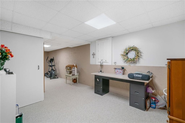 3012 Cypress Cv, Ball Ground, GA 30107 - office space featuring carpet and a drop ceiling