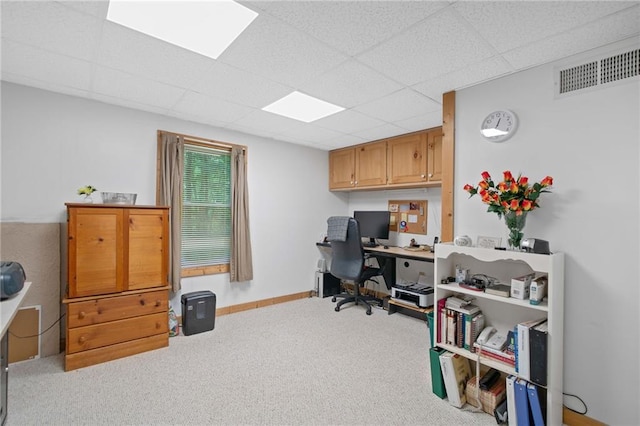 3012 Cypress Cv, Ball Ground, GA 30107 - carpeted office space featuring a drop ceiling and baseboards