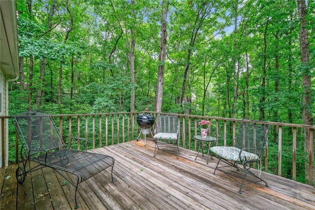 3012 Cypress Cv, Ball Ground, GA 30107 - wooden deck with grilling area