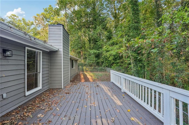 view of wooden terrace