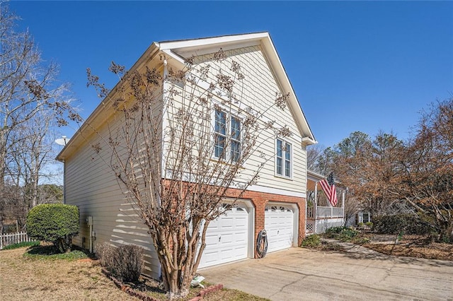 back of house with fence and a deck