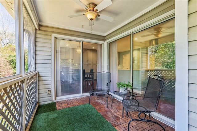 64 Devon Ln, Avondale Estates, GA 30002 - sunroom / solarium with a ceiling fan