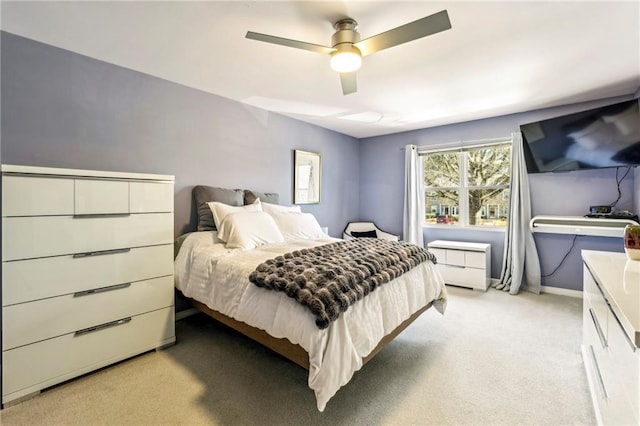 64 Devon Ln, Avondale Estates, GA 30002 - bedroom with light carpet and a ceiling fan
