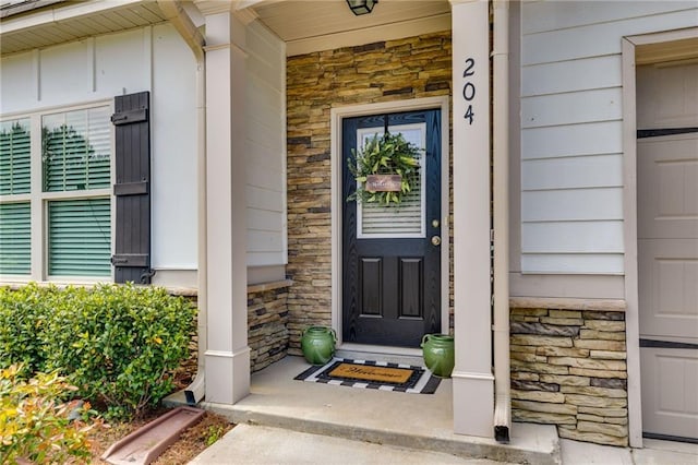 view of doorway to property