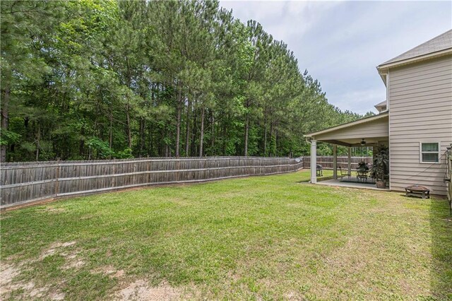 446 Vandenburg Dr, Villa Rica, GA 30180 - view of yard with ceiling fan and a patio area