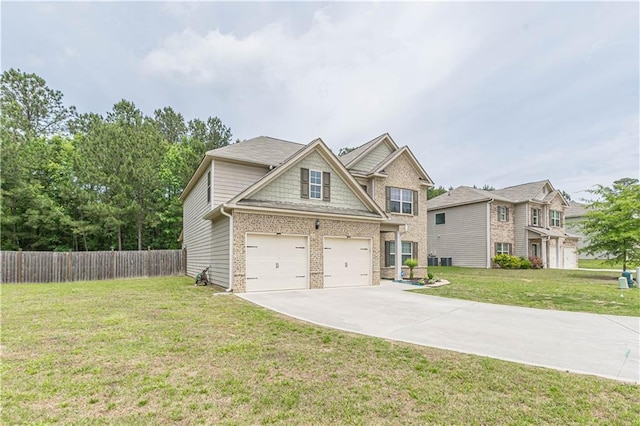446 Vandenburg Dr, Villa Rica, GA 30180 - craftsman-style house featuring driveway, brick siding, and a garage