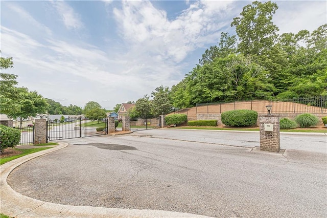 446 Vandenburg Dr, Villa Rica, GA 30180 - view of asphalt street with a gate, a gated entry, and curbs