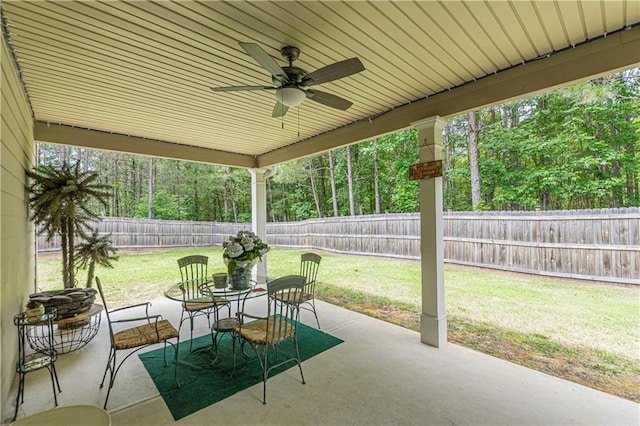 446 Vandenburg Dr, Villa Rica, GA 30180 - view of patio / terrace featuring a ceiling fan