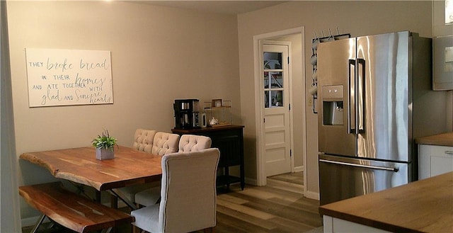 dining room featuring dark hardwood / wood-style floors