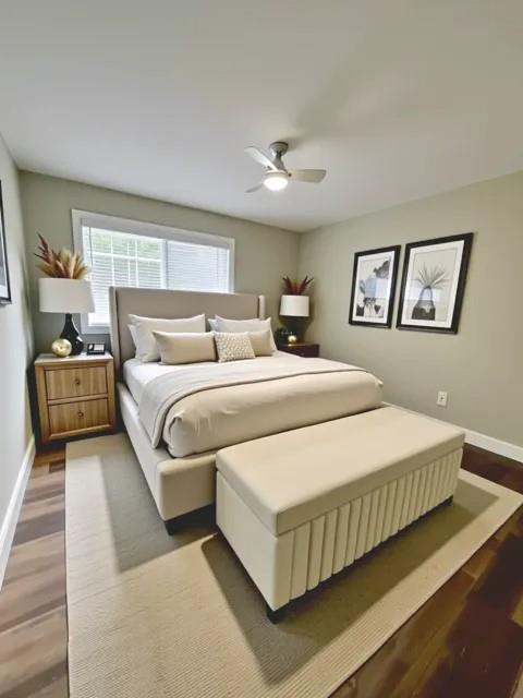 405 Fairburn Rd SW Unit 231, Atlanta, GA 30331 - bedroom featuring light wood finished floors and ceiling fan