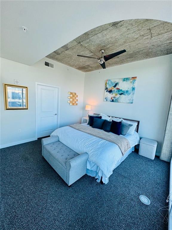 400 W Peachtree St NW Unit 3412, Atlanta, GA 30308 - bedroom featuring carpet flooring and ceiling fan