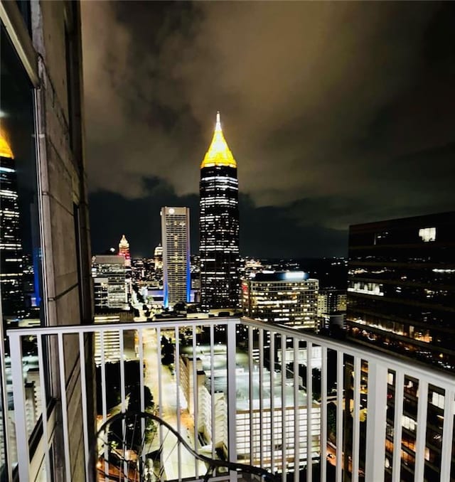 400 W Peachtree St NW Unit 3412, Atlanta, GA 30308 - balcony at night with a view of city lights