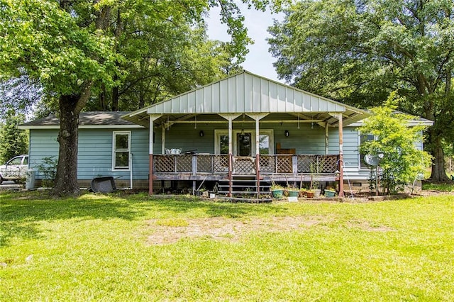 83 Manning Lake Rd, Rome, GA 30165 - view of front of home with a front yard and a wooden deck