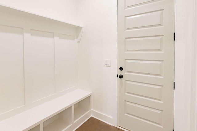 mudroom with baseboards