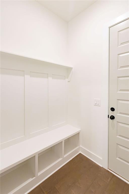 mudroom with baseboards