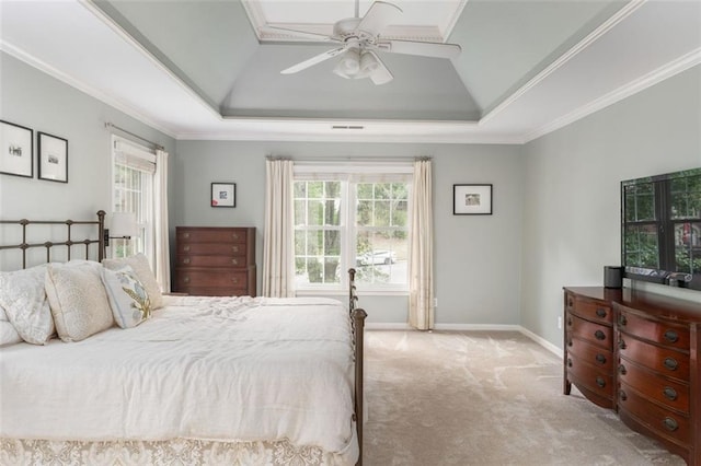 3157 Sawyer Ct NE, Marietta, GA 30066 - bedroom with ornamental molding, carpet flooring, a raised ceiling, and baseboards