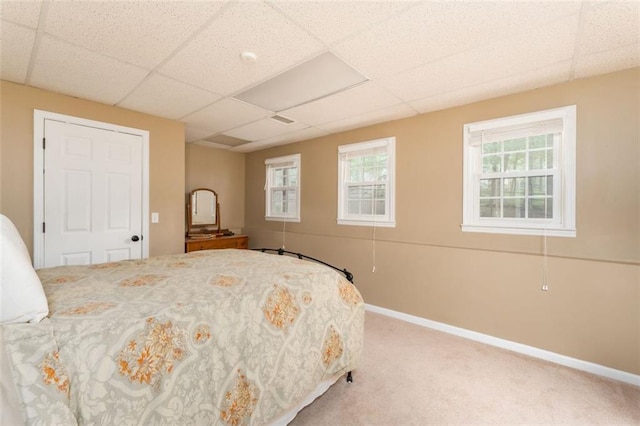 3157 Sawyer Ct NE, Marietta, GA 30066 - bedroom with a drop ceiling, carpet flooring, and baseboards