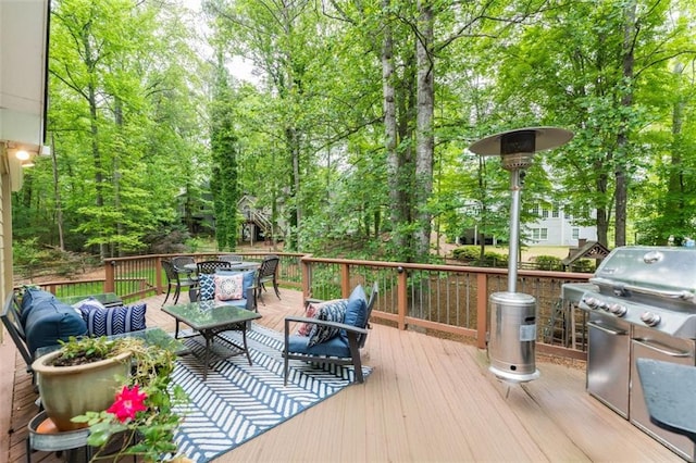 3157 Sawyer Ct NE, Marietta, GA 30066 - deck with outdoor dining space and a grill