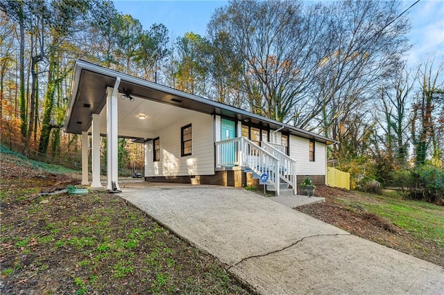 2903 Akron St, East Point, GA 30344 - view of front of home featuring concrete driveway and a carport
