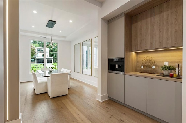 dining area featuring light hardwood / wood-style floors