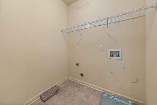 laundry area featuring washer hookup and electric dryer hookup