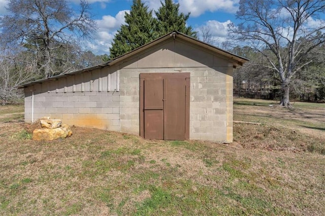 view of shed