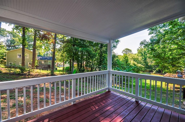 view of wooden deck