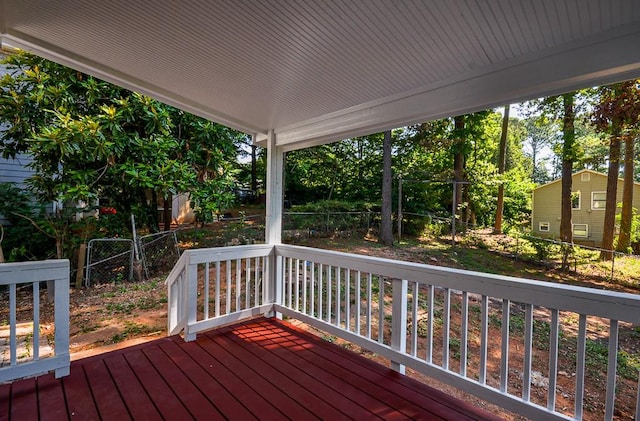 view of wooden terrace