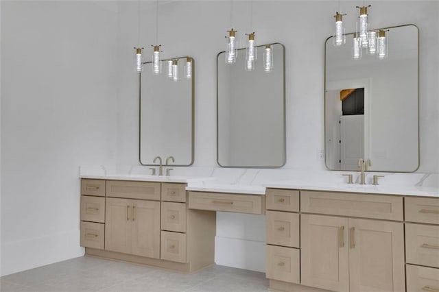 3893 Indian Shoals Rd, Dacula, GA 30019 - bathroom featuring vanity and tile patterned floors