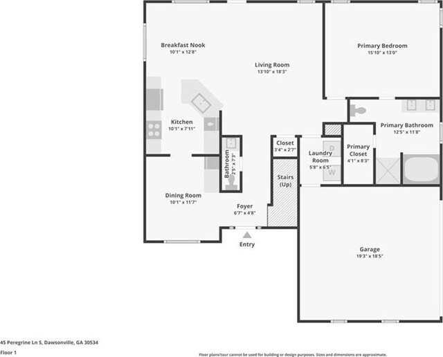 45 Peregrine Ln S, Dawsonville, GA 30534 - view of layout