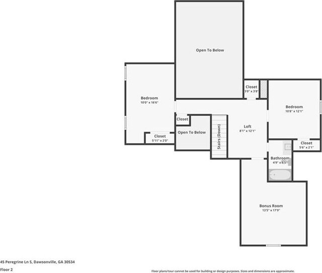 45 Peregrine Ln S, Dawsonville, GA 30534 - plan