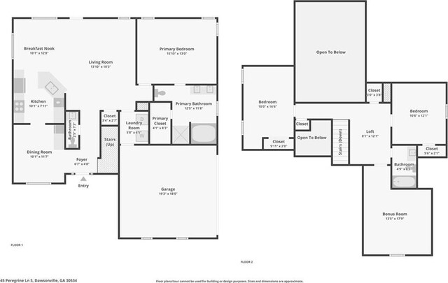 45 Peregrine Ln S, Dawsonville, GA 30534 - plan