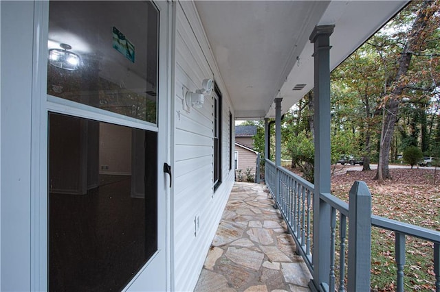 view of patio / terrace featuring covered porch