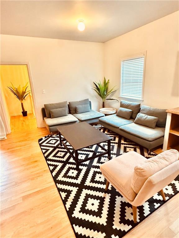 living room featuring hardwood / wood-style floors