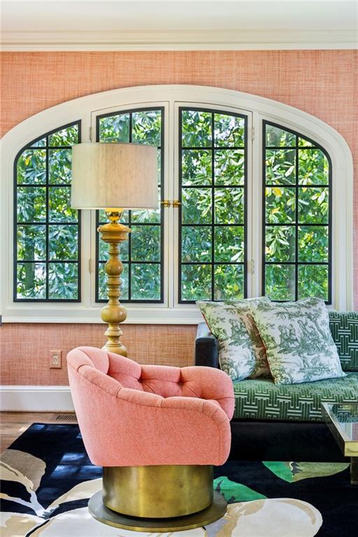 3086 E Pine Valley Rd NW, Atlanta, GA 30305 - interior space with a wealth of natural light and french doors