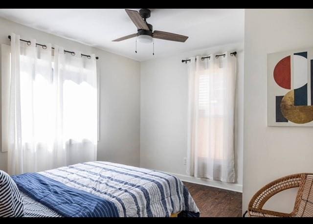205 Maple St, Atlanta, GA 30354 - bedroom featuring wood finished floors and a ceiling fan