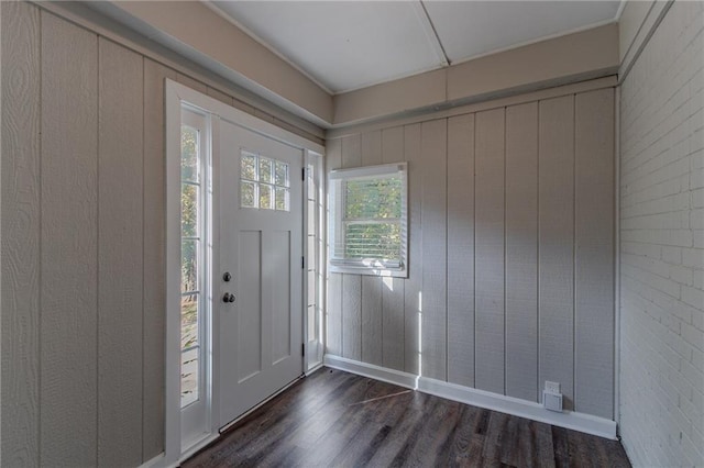 2308 Sheryl Dr, Decatur, GA 30032 - foyer with dark wood finished floors and baseboards