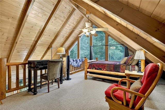 100 Black Oaks Rd, Cherry Log, GA 30522 - carpeted bedroom featuring wood ceiling
