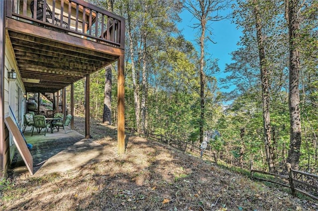 view of yard featuring a patio